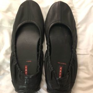 Prada black ballet flats